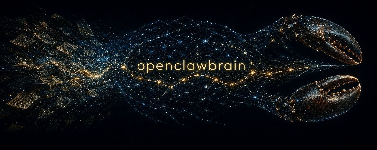 OpenClawBrain luminous evidence graph hero